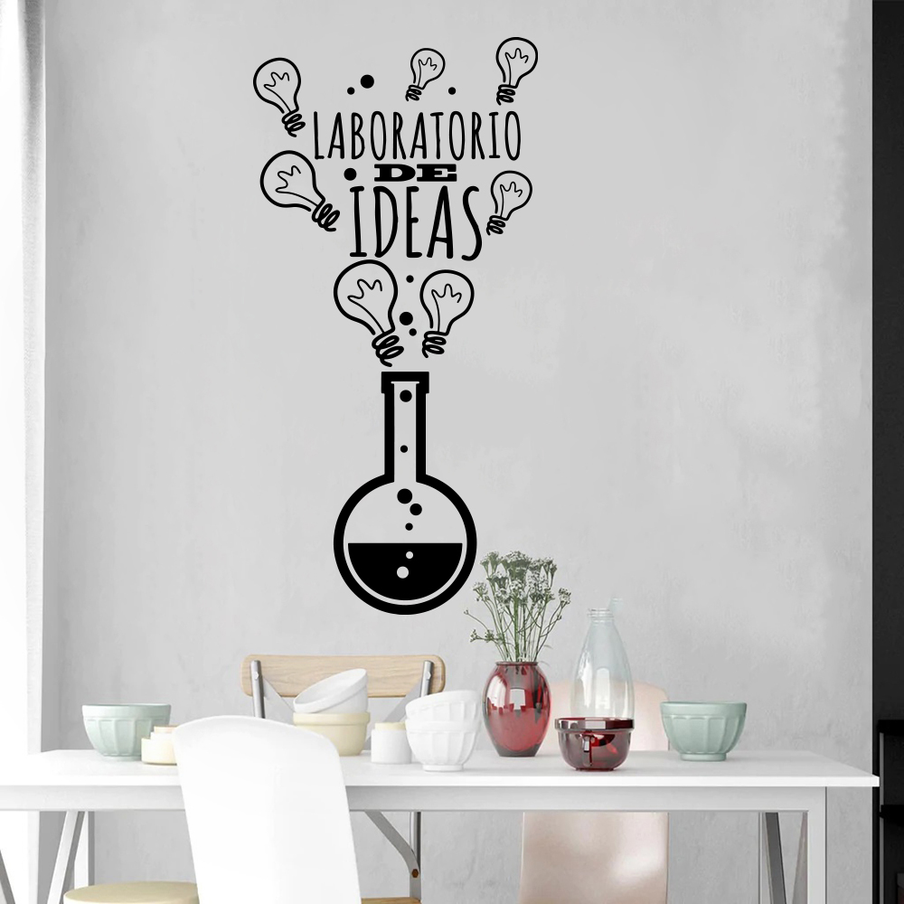 Lighting Home Decor Ideas - 스페인어 아이디어 실험실 전구 벽 스티커,