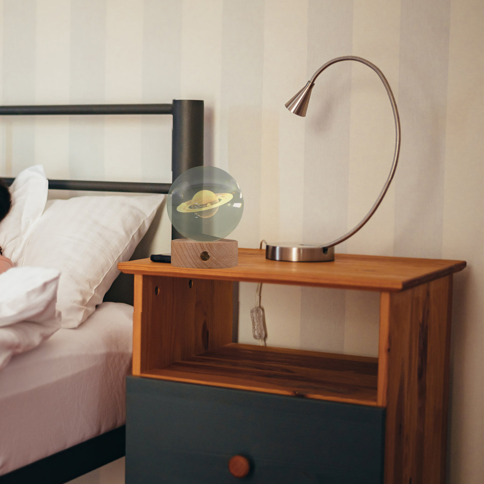 Lighting Home Decor Ideas - 크리스탈 볼 나이트 램프 3D 토성
