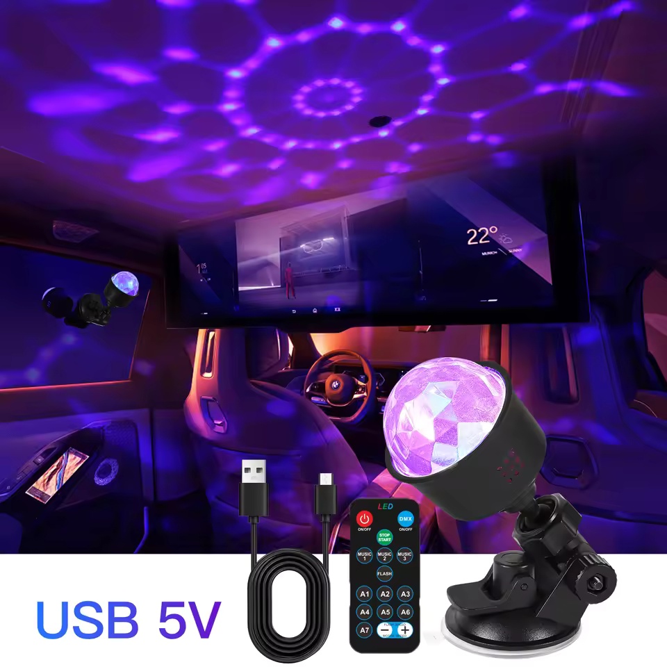 Lighting Effect Home Decor - RGB 사운드 활성화 LED 디스코 볼
