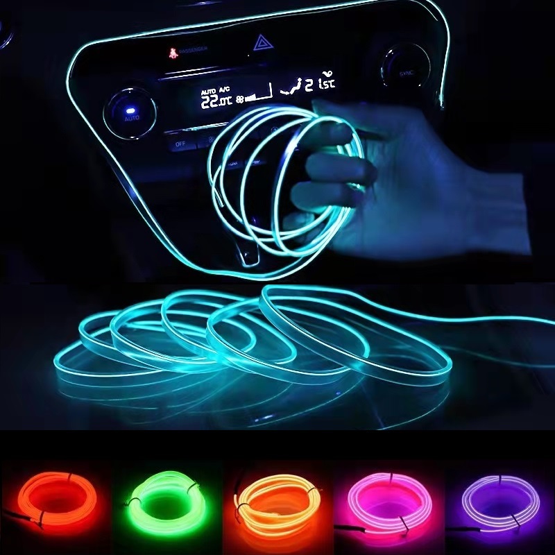 Lighting Bolt Decor - 10m/3m/5m 네온 LED 자동차 실내 조명