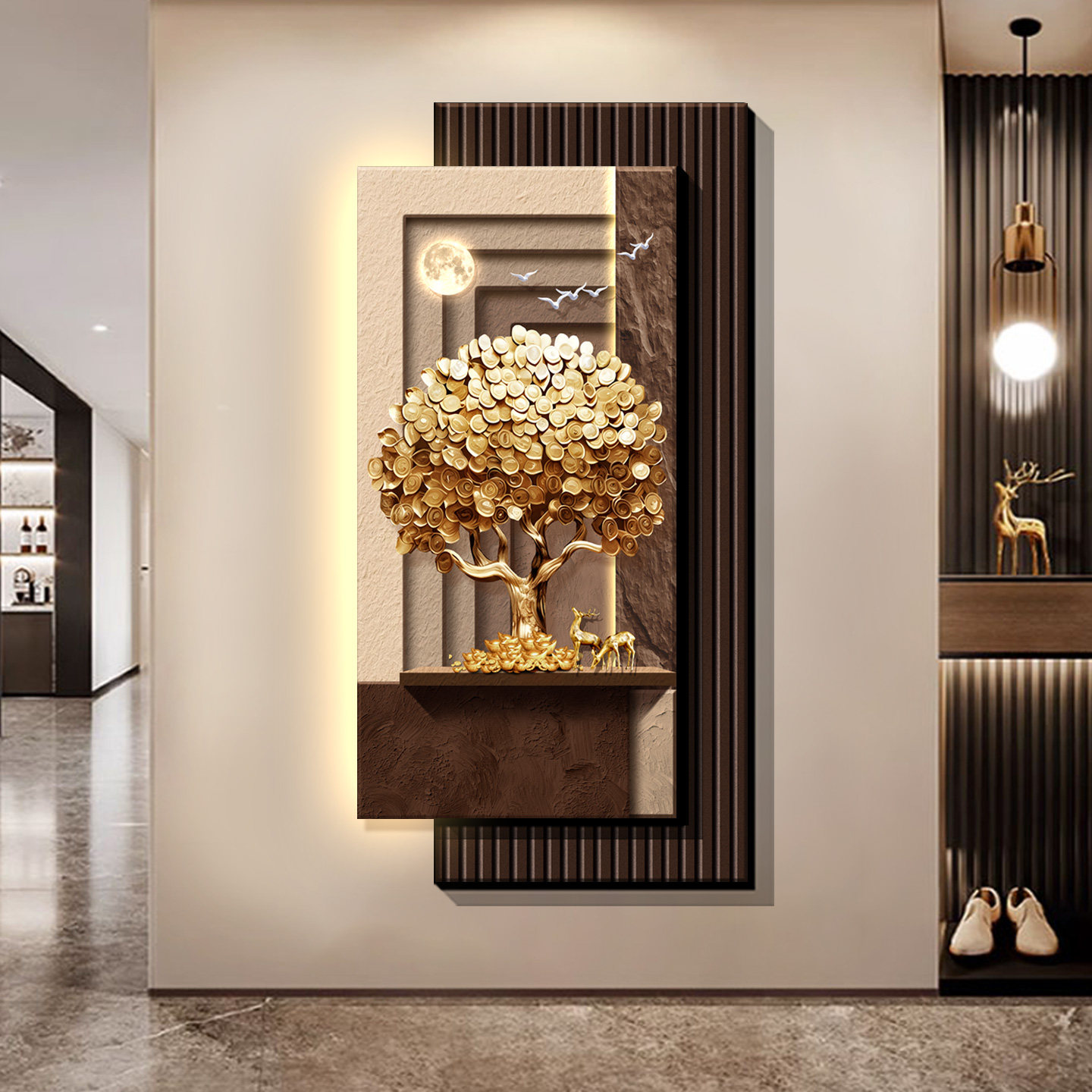 Wall Decor Lighting Tree - 입구의 장식 그림, 돈을 가져다주는 나무,