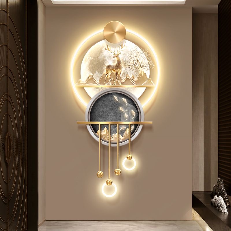 Wall Decor Lighting Tree - nq- 라이트 럭셔리 포춘 트리 현관