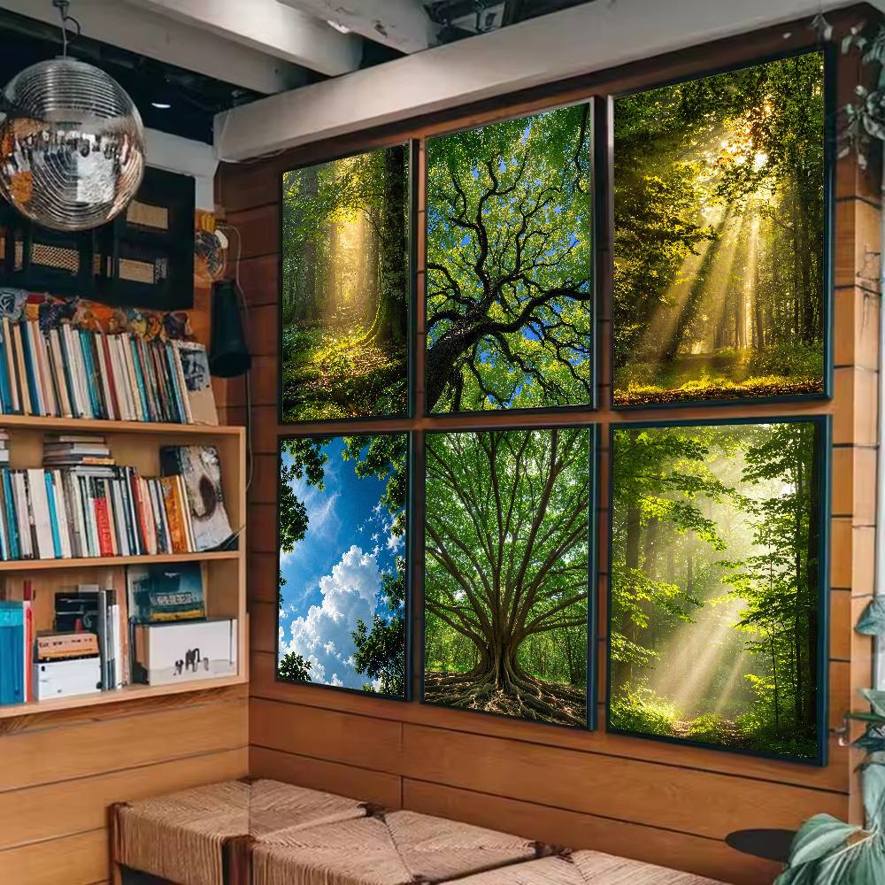 Wall Decor Lighting Tree - 선빔 포레스트 자연 포스터, 나무 덤불