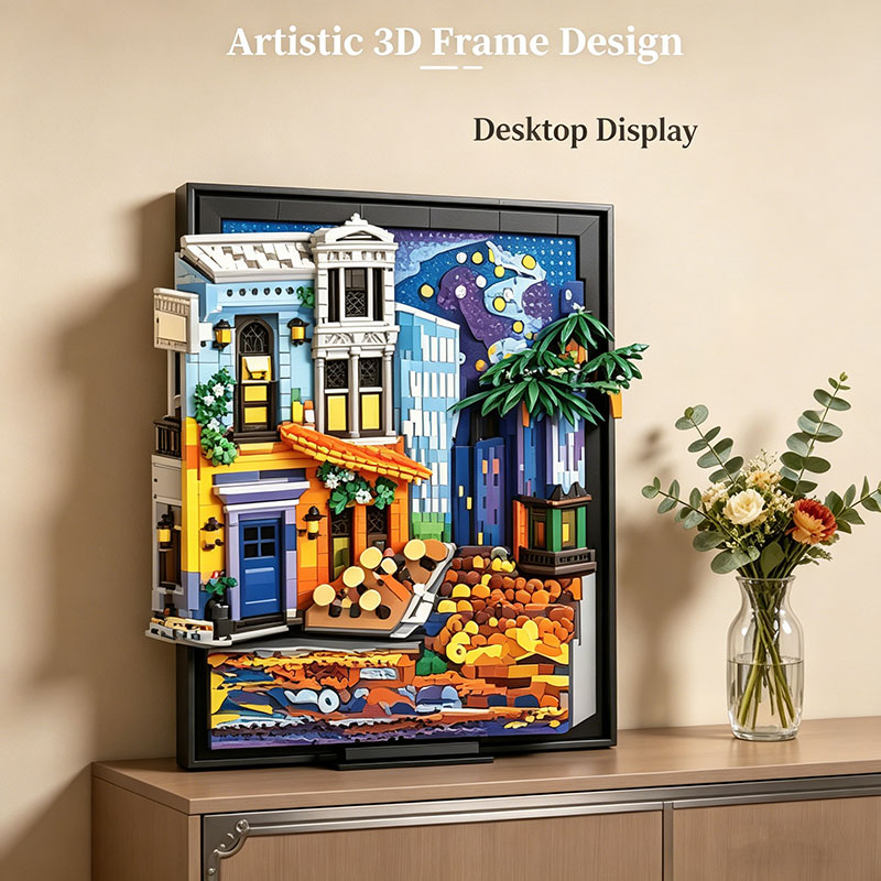 Lighting Home Decor Ideas - 2678피스 야경 카페 그림 액자 빌딩