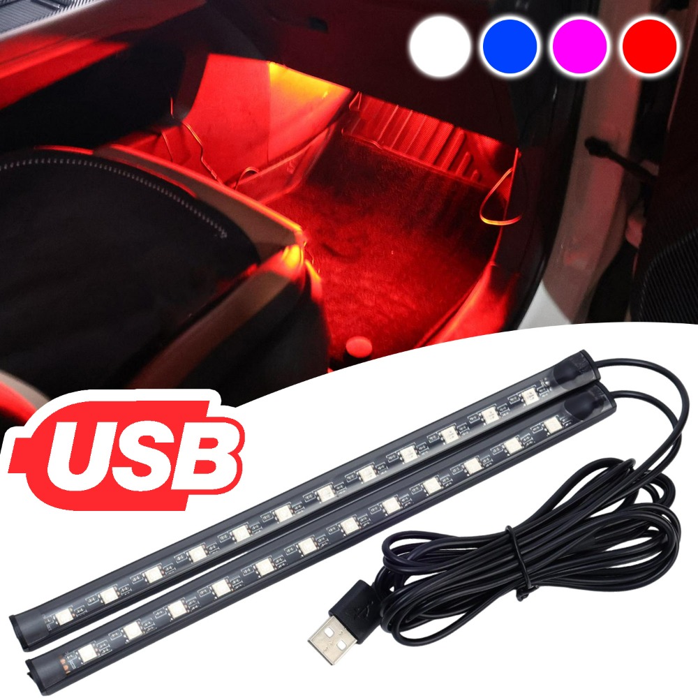 Lighting Bolt Decor - USB 자동차 LED 스트립 라이트 실내