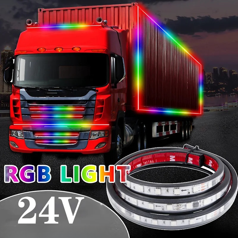Lighting Bolt Decor - 트럭용 RGB LED 스트립 라이트 24V