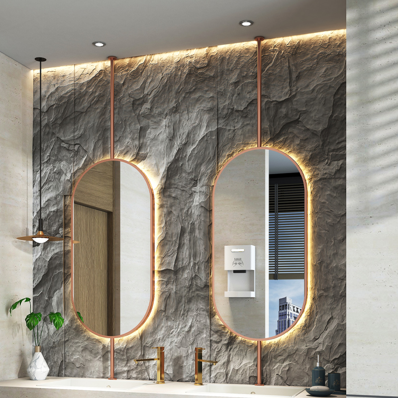 Furniture Lighting & Decor Magazine - 사이즈 60x90cm 천장형 타원형 거울 모던