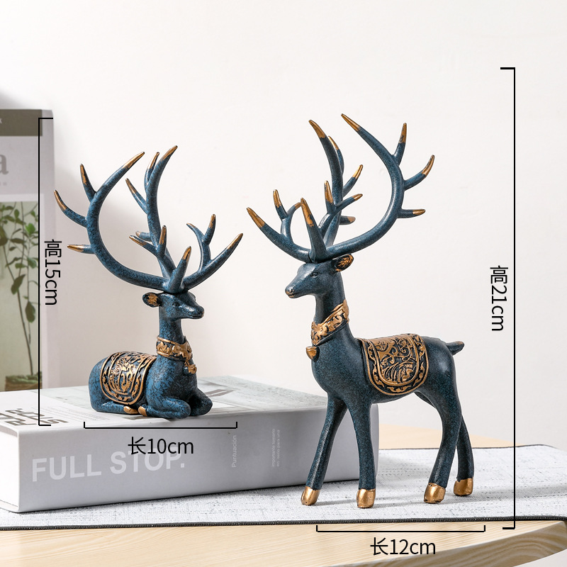 라이트 럭셔리 풍수 행운 사슴 장식품 북유럽 스타일 거 - Lighting Decoration Stand 리뷰 및 가격