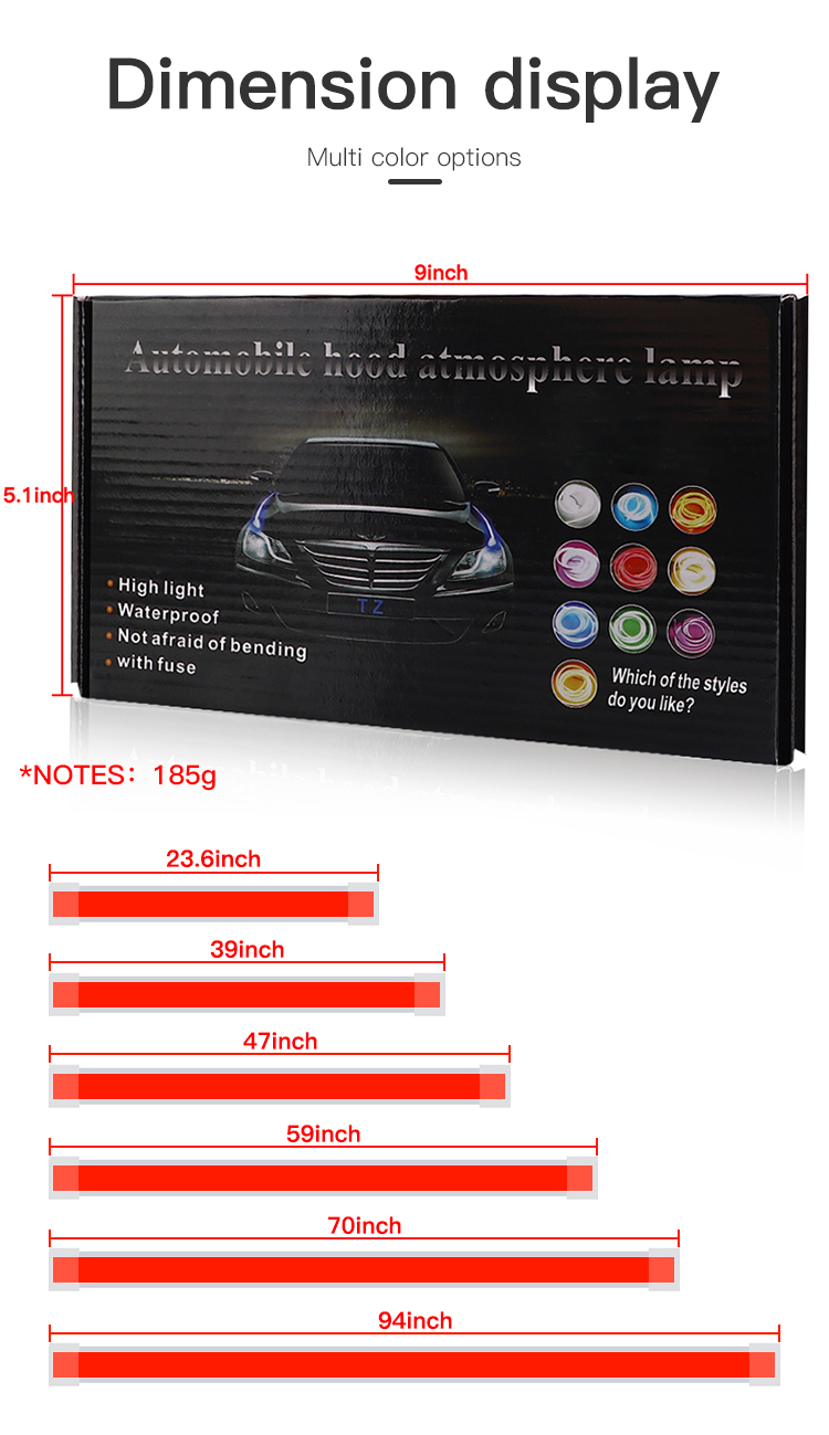 12V 화이트 자동차 후드 라이트 스트립, 스캔 스타팅 - Lighting Bolt Decor 리뷰 및 가격