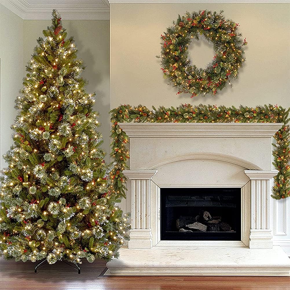 2.7m 라탄 크리스마스 리스 50개의 LED 조명 인 - Wall Decor Lighting Tree 리뷰 및 가격