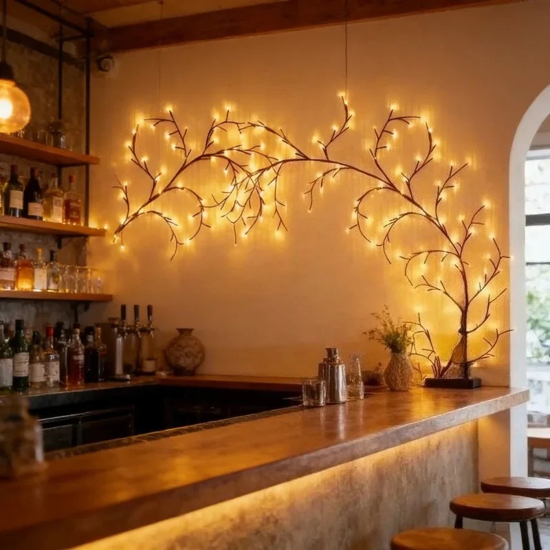 LED 나뭇가지 벽 조명, 유연한 버드나무 덩굴 램프, - Wall Decor Lighting Tree 리뷰 및 가격