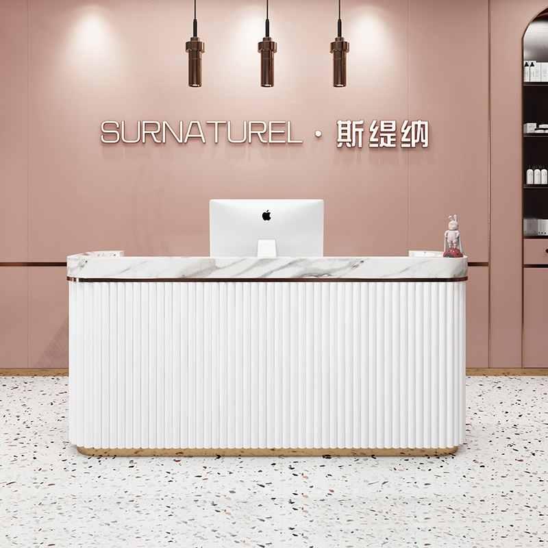 라이트 럭셔리 모던 계산대 대리석 느낌 헤어 살롱 아치 - Furniture Lighting & Decor Magazine 리뷰 및 가격