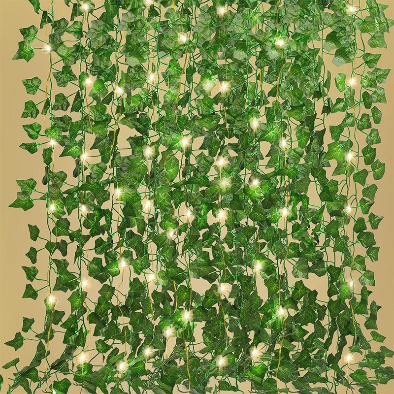 녹색 아이비 LED 조명 스트링 잎 인공 화환 걸이식  - Wall Decor Lighting Tree 리뷰 및 가격