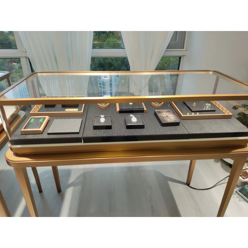 맞춤형 고급 금속 유리 조합 보석 진열대 LED 조명  - Furniture Lighting & Decor Magazine 리뷰 및 가격