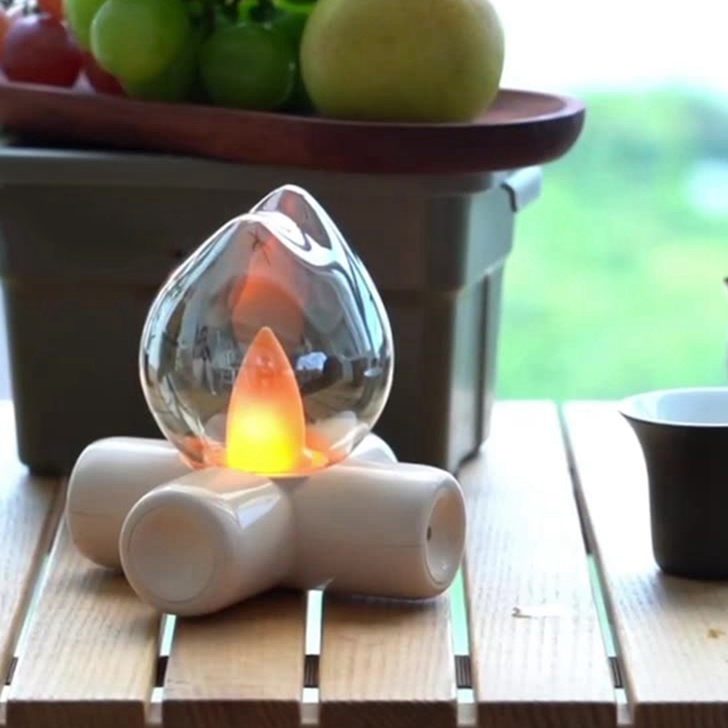 LED 불꽃 불 전구 침대 옆 테이블 램프 벽난로 효과 - Lighting Effect Home Decor 리뷰 및 가격