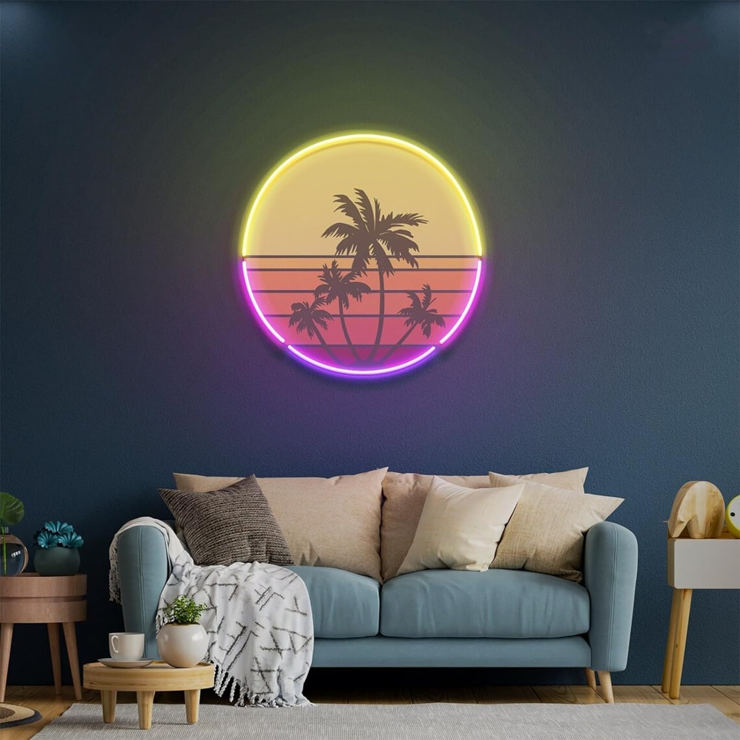 석양 네온 조명, 침실 바 남성용 동굴 벽 장식, 석양 - Wall Decor Lighting Tree 리뷰 및 가격