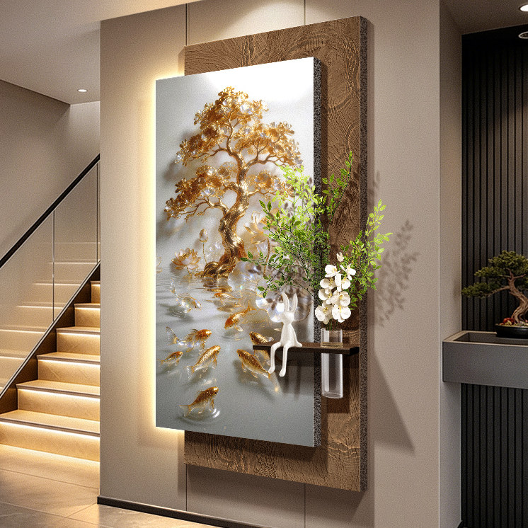 나인피쉬 집합 부자 그림 입구 장식 그림 부자나무 사암 - Wall Decor Lighting Tree 리뷰 및 가격