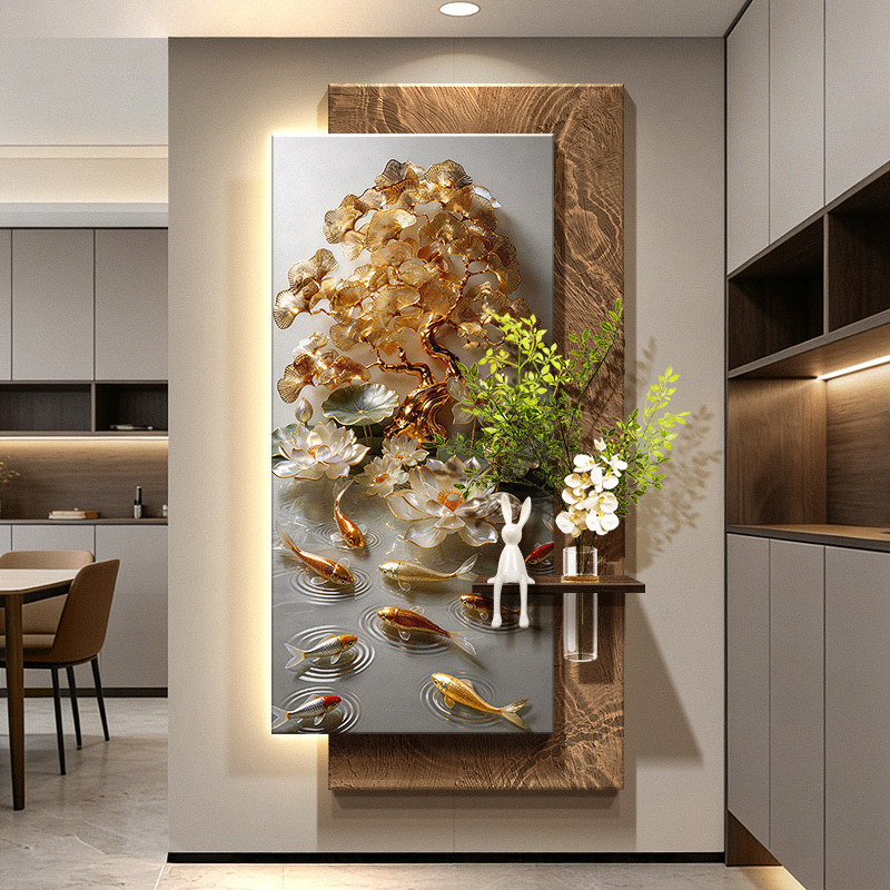 나인피쉬 집합 부자 그림 입구 장식 그림 부자나무 사암 - Wall Decor Lighting Tree 리뷰 및 가격