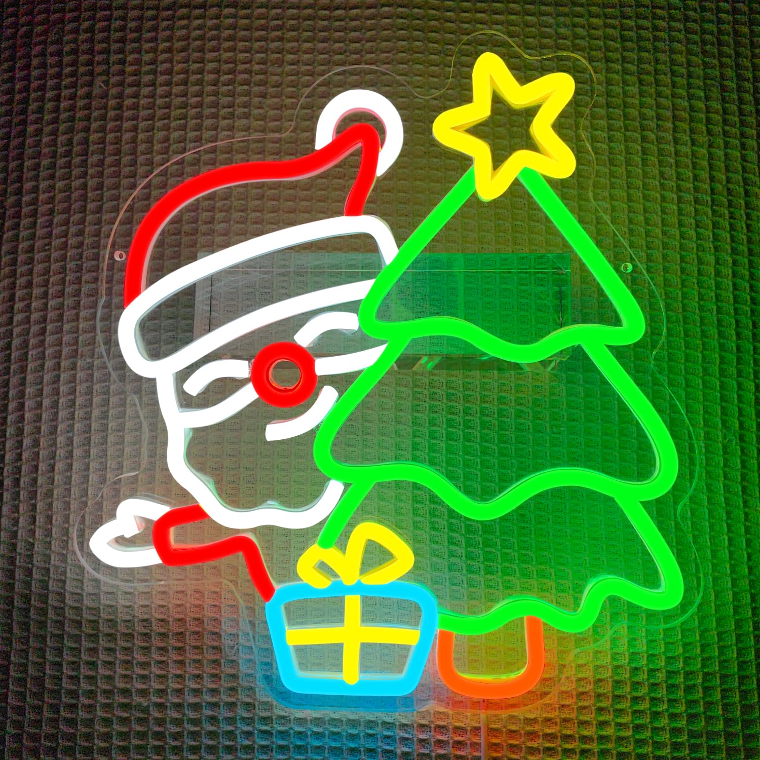벽 장식용 산타 네온사인, 밝기 조절 스위치, 크리스마 - Wall Decor Lighting Tree 리뷰 및 가격