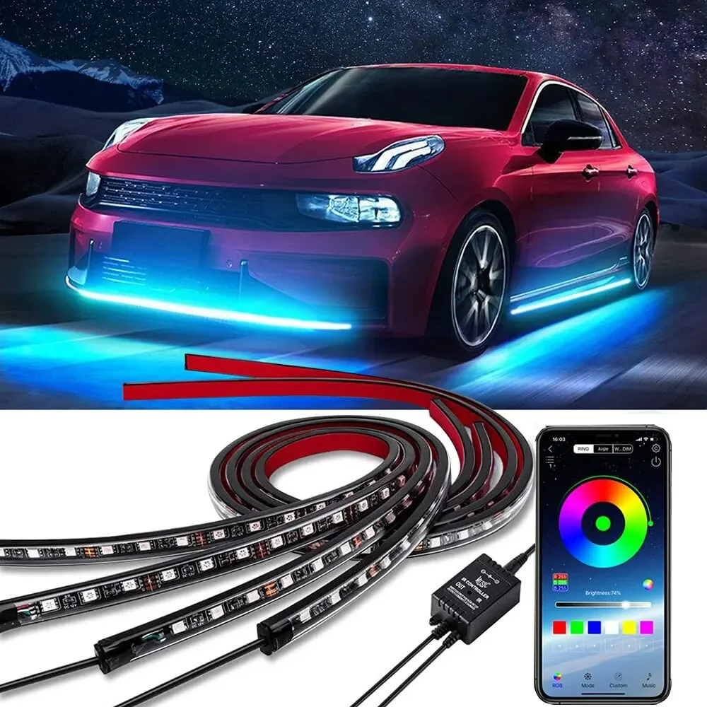 네온 LED RGB 자동차 언더글로우 바닥 조명 리모컨 - Lighting Bolt Decor 리뷰 및 가격