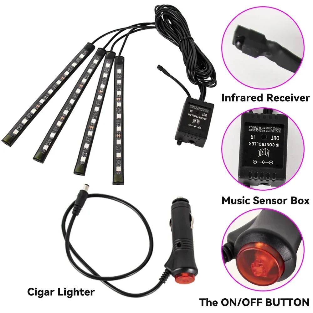 네온 LED RGB 자동차 언더글로우 바닥 조명 리모컨 - Lighting Bolt Decor 리뷰 및 가격