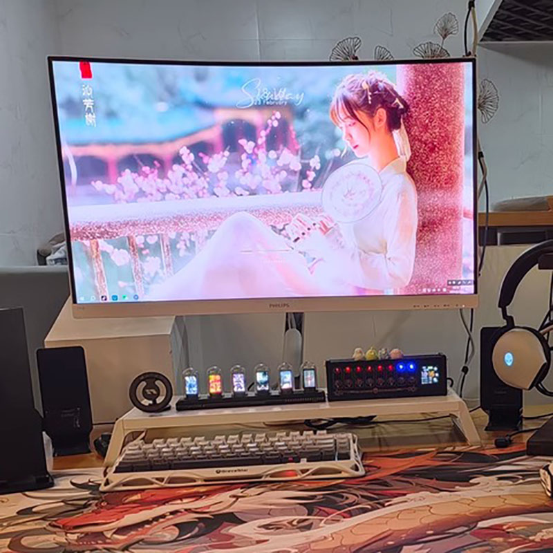 RGB 닉시 튜브 시계 LED 발광 IPS 컬러 스크린 - Lighting Home Decor Ideas 리뷰 및 가격
