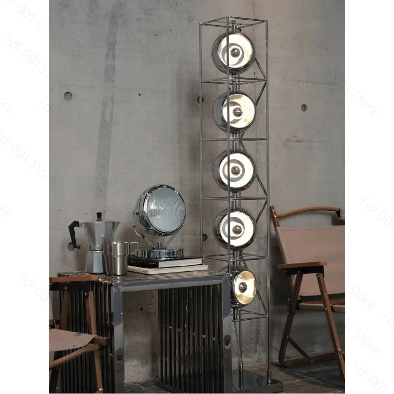창의적인 바우하우스 플로어 램프 크롬 메탈 LED 스탠 - Lighting Decoration Stand 리뷰 및 가격