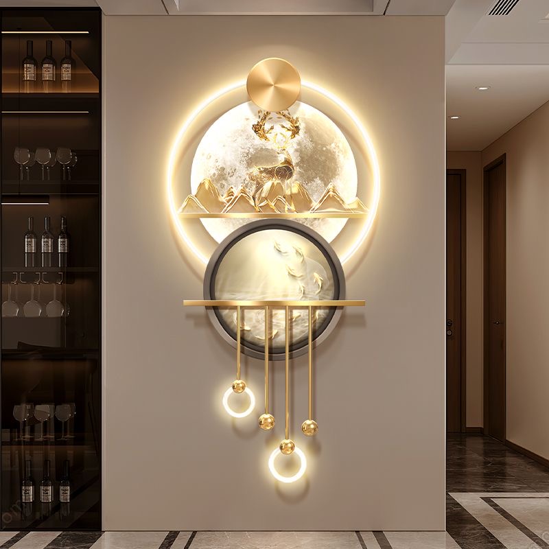 nq- 라이트 럭셔리 포춘 트리 현관 장식 그림, 나인 - Wall Decor Lighting Tree 리뷰 및 가격