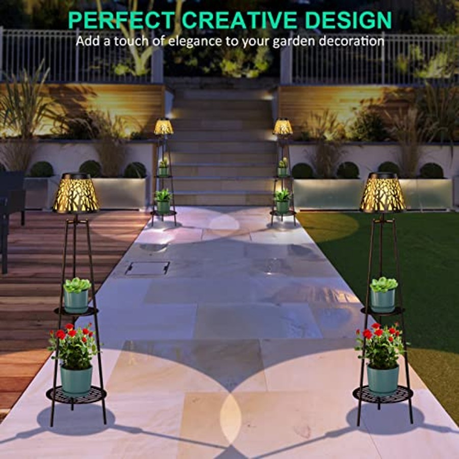 2팩 야외용 태양광 바닥 램프(식물 스탠드 포함) 방수 - Decor Lighting Floor Lamps 리뷰 및 가격
