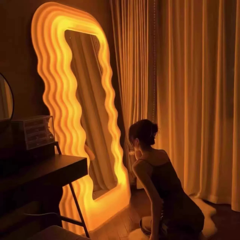 아파트 조명 장식 거울 색상 변화 북유럽풍 웨이브 거울 - Furniture Lighting & Decor Magazine 리뷰 및 가격