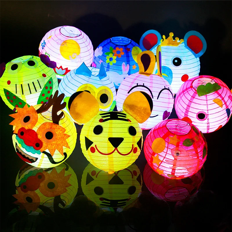12pcs 라이트가 있는 야광 종이 랜턴 귀여운 동물  - Lighting Decor House 리뷰 및 가격