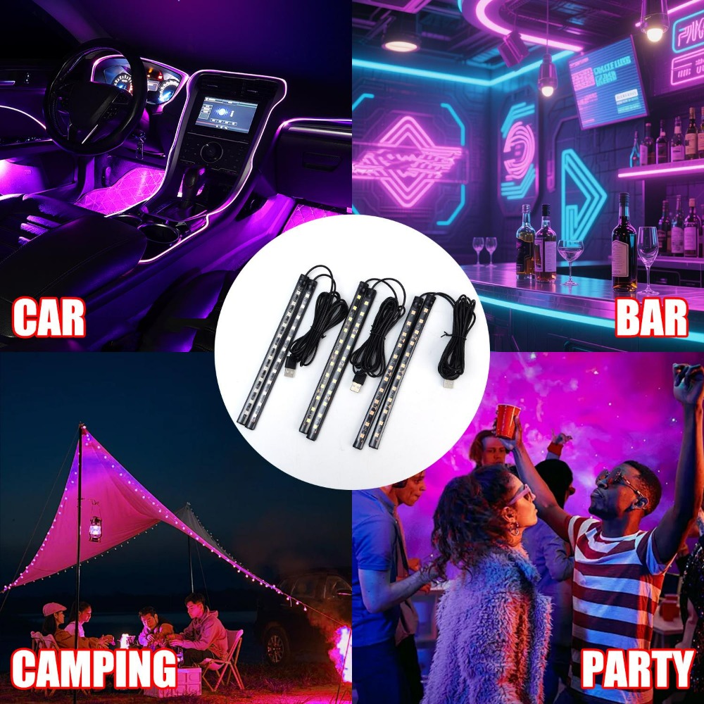USB 자동차 LED 스트립 라이트 실내 분위기 램프  - Lighting Bolt Decor 리뷰 및 가격