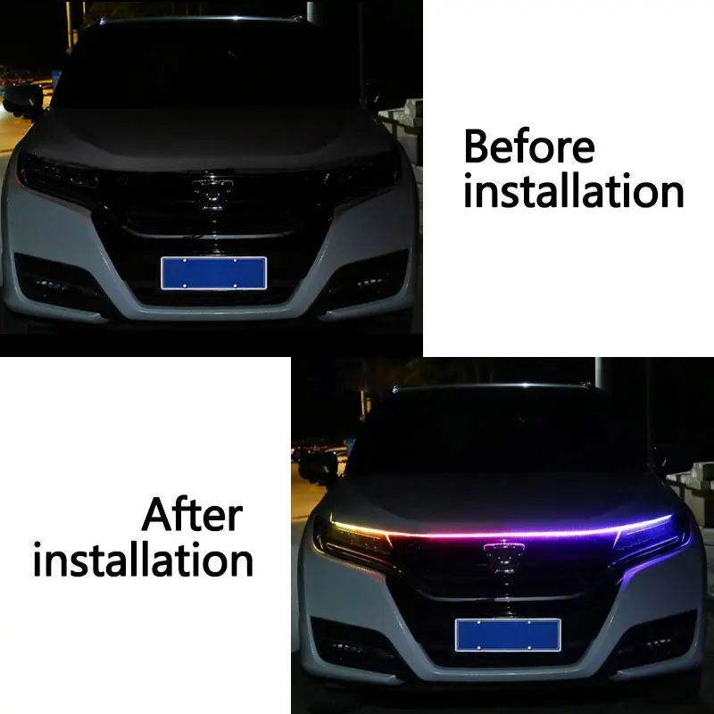 120/150/180cm 자동차 후드 장식 조명 APP - Lighting Bolt Decor 리뷰 및 가격