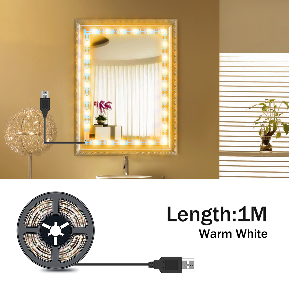 DC5V LED 메이크업 거울 라이트 스트립 USB 드 - Lighting Bolt Decor 리뷰 및 가격