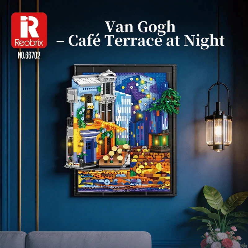 2678PCS 밤하늘 카페 그림 프레임 빌딩 블록 LE - Lighting Home Decor Ideas 리뷰 및 가격