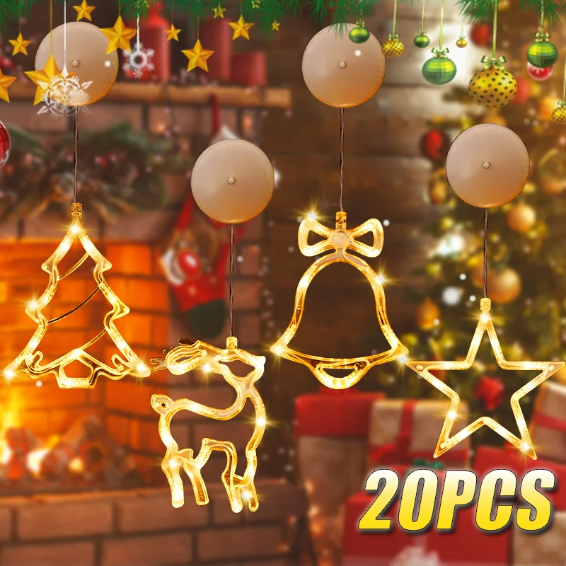 LED 크리스마스 흡입 컵 조명, 새끼 사슴 벨 소나무 - Wall Decor Lighting Tree 리뷰 및 가격