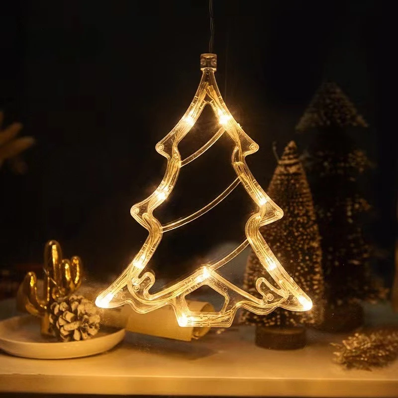 LED 크리스마스 흡입 컵 조명, 새끼 사슴 벨 소나무 - Wall Decor Lighting Tree 리뷰 및 가격