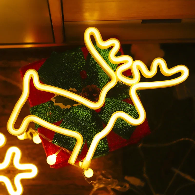 LED 크리스마스 양말 네온 사인 라이트 램프 다채로운 - Wall Decor Lighting Tree 리뷰 및 가격