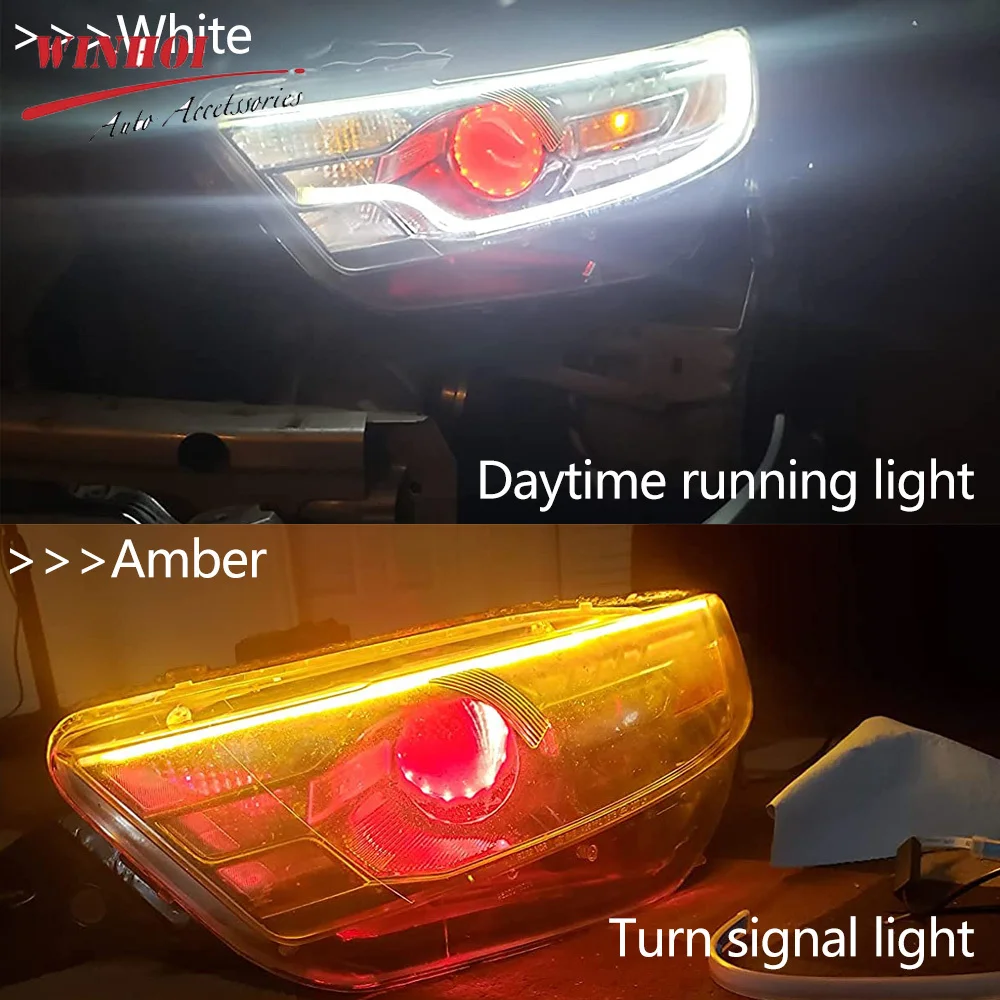 2PCS 자동차 LED DRL 주간 러닝 라이트 유연한 - Lighting Bolt Decor 리뷰 및 가격