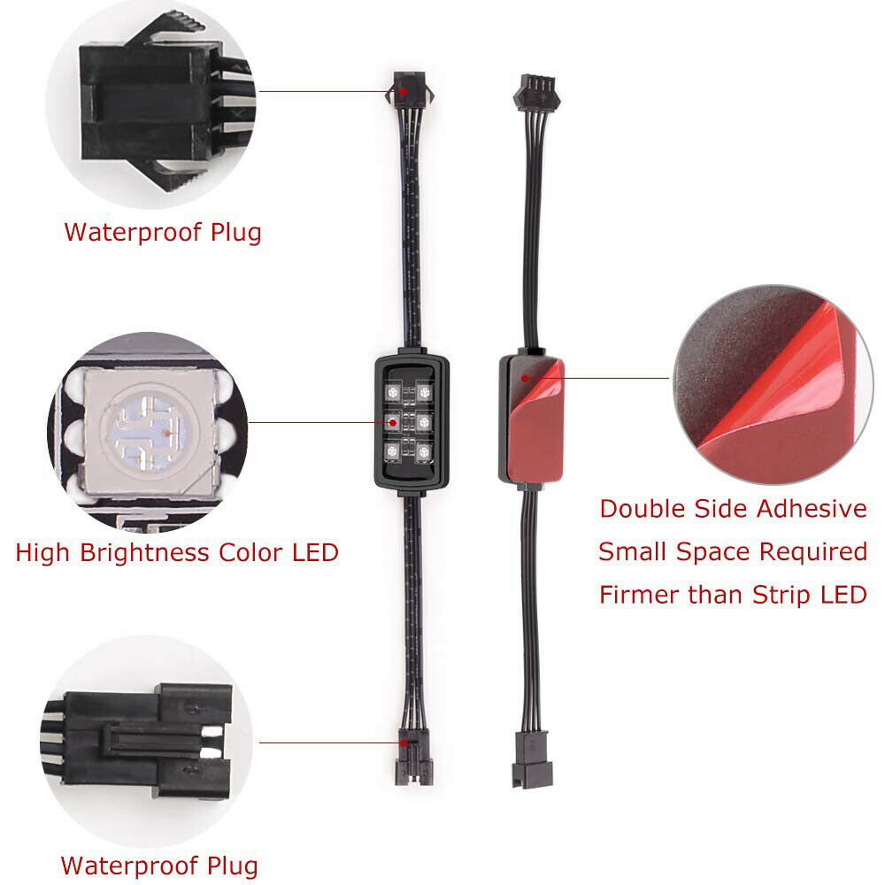 Niscarda-모터사이클 RGB LED 스마트 브레이 - Lighting Bolt Decor 리뷰 및 가격