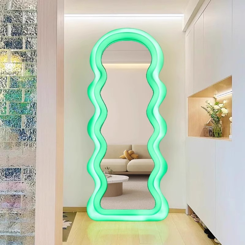 한국어 스타일 라이트 미러 물결 모양의 빛 펑키 미적  - Furniture Lighting & Decor Magazine 리뷰 및 가격