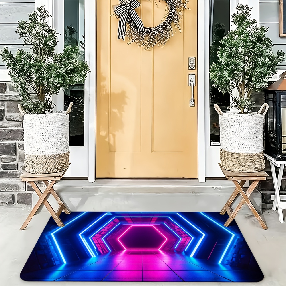 사이버펑크 네온 조명 효과 도어매트 미래지향적 LED  - Lighting Effect Home Decor 리뷰 및 가격