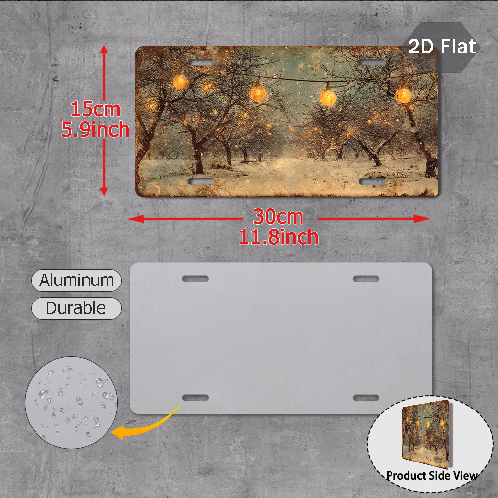 2D 평면 인쇄 겨울 조명 스트링 트리 알루미늄 번호판 - Wall Decor Lighting Tree 리뷰 및 가격